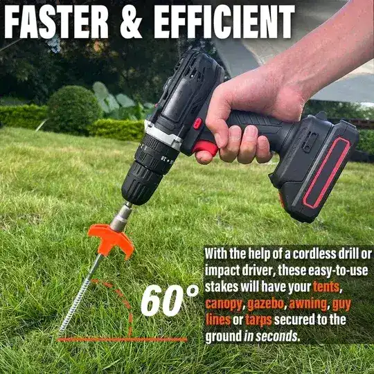 ✨LAST DAY SALE 50% OFF🔥 8" Screw in Tent Stakes - Ground Anchors Screw
